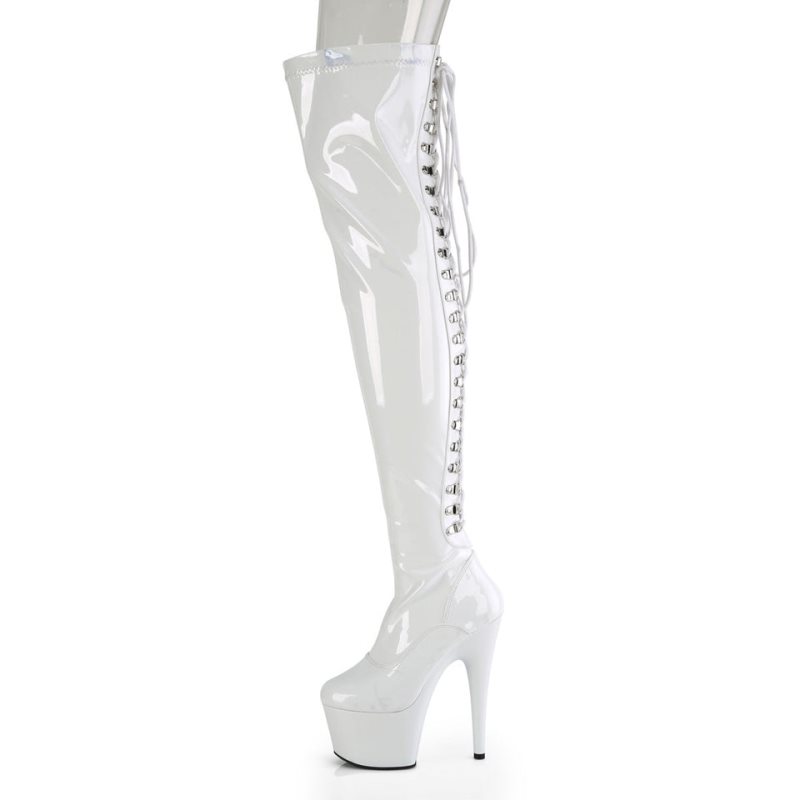 White Pleaser Adore-3063 Women's Thigh High Boots | AUSTRALIA QKJFW