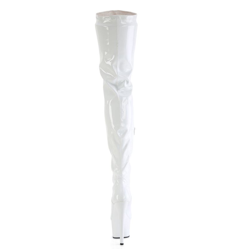 White Pleaser Adore-4000 Women's Thigh High Boots | AU QZXIPCV