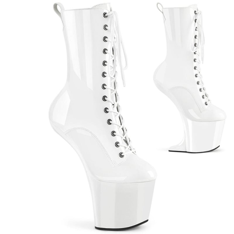 White Pleaser Craze-1040 Women\'s Heels Boots | AUSTRALIA UMNSE