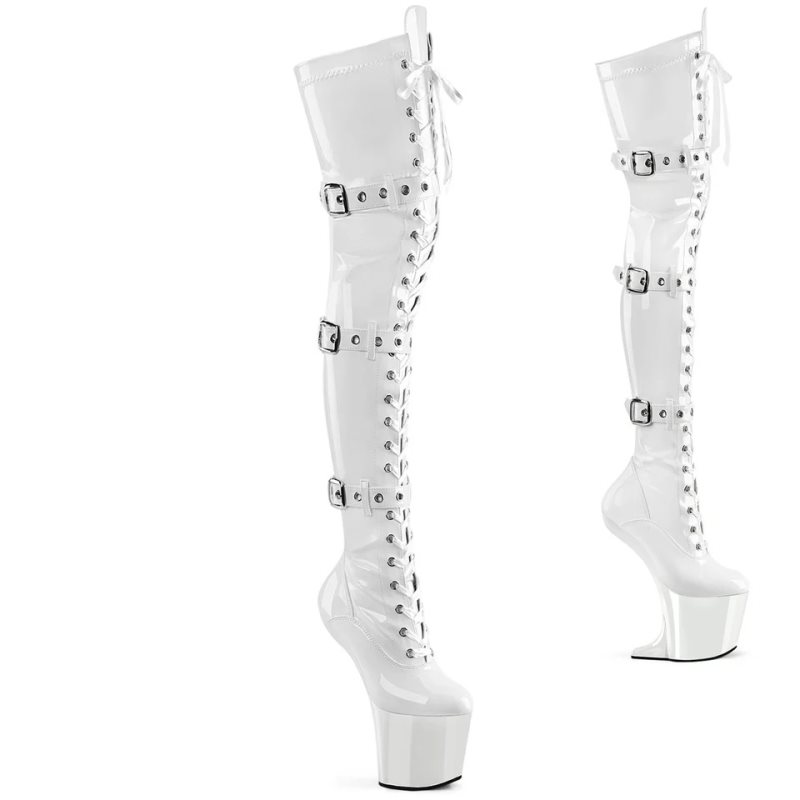 White Pleaser Craze-3028 Women\'s Thigh High Boots | AUSTRALIA YUMAK