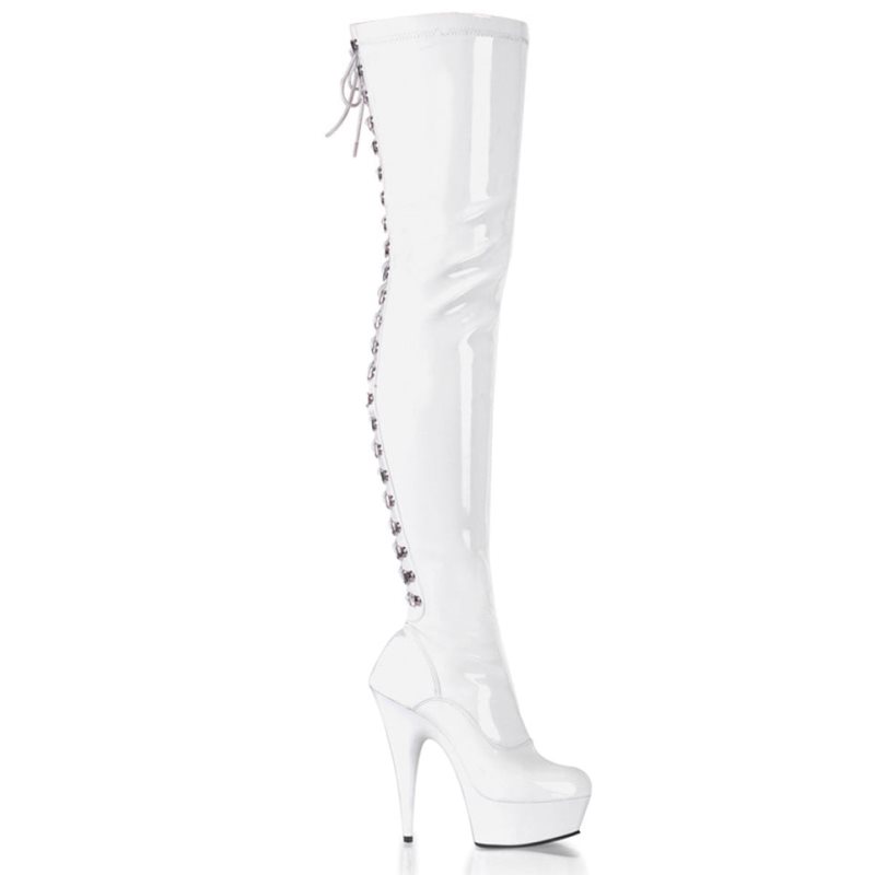 White Pleaser Delight-3063 Women\'s Thigh High Boots | AU AQNEDPB