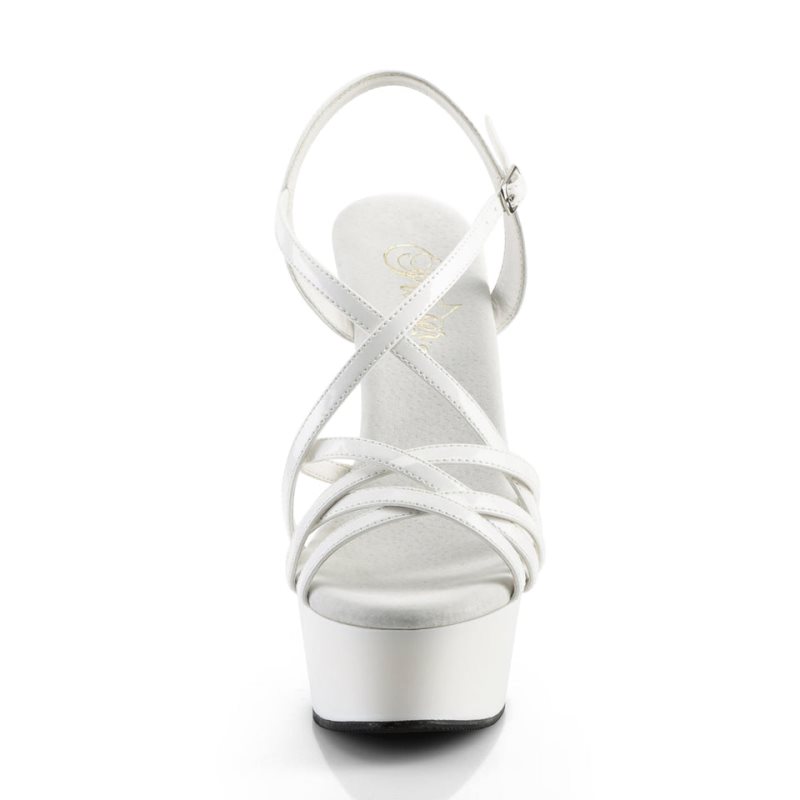 White Pleaser Delight-613 Women's Platform Heels Sandals | AU IKTUQAM