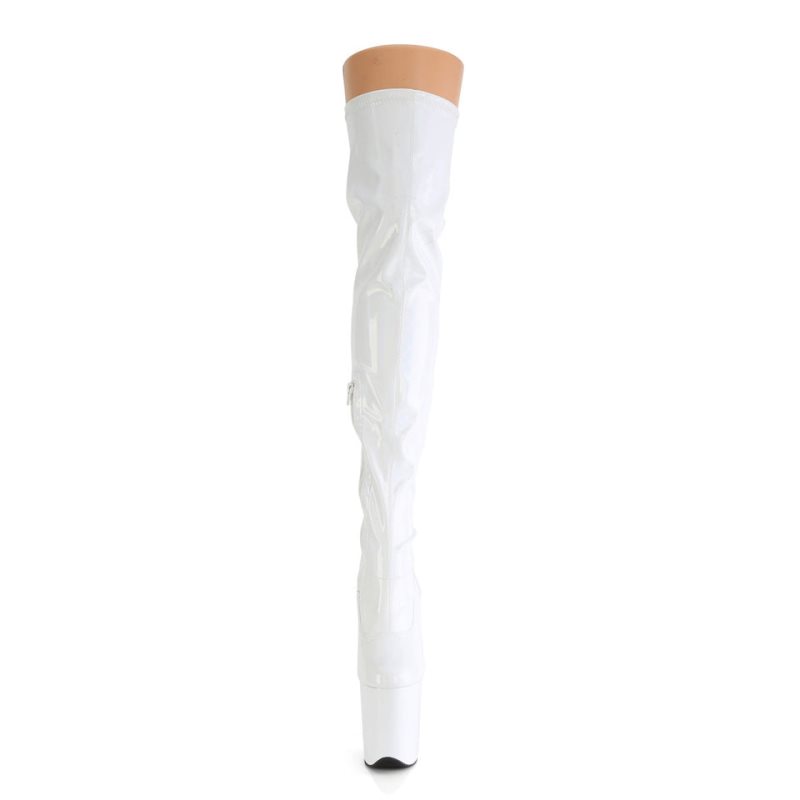 White Pleaser Flamingo-3000HWR Women's Thigh High Boots | AU VAQDXYH