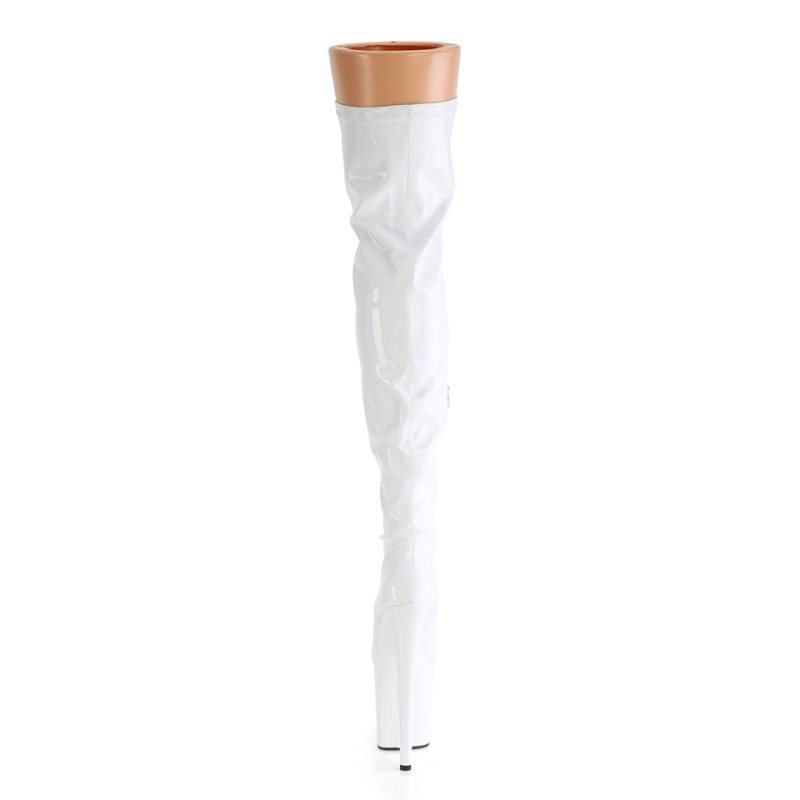 White Pleaser Flamingo-3000HWR Women's Thigh High Boots | AU VAQDXYH