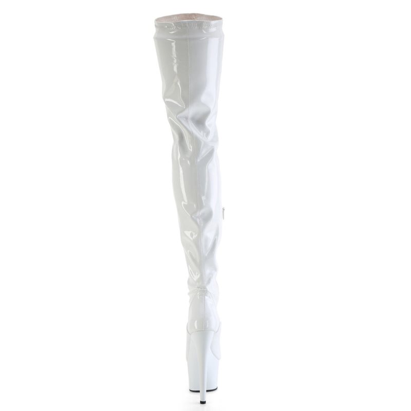 White Pleaser Flamingo-3000 Women's Thigh High Boots | AUSTRALIA CFQXB