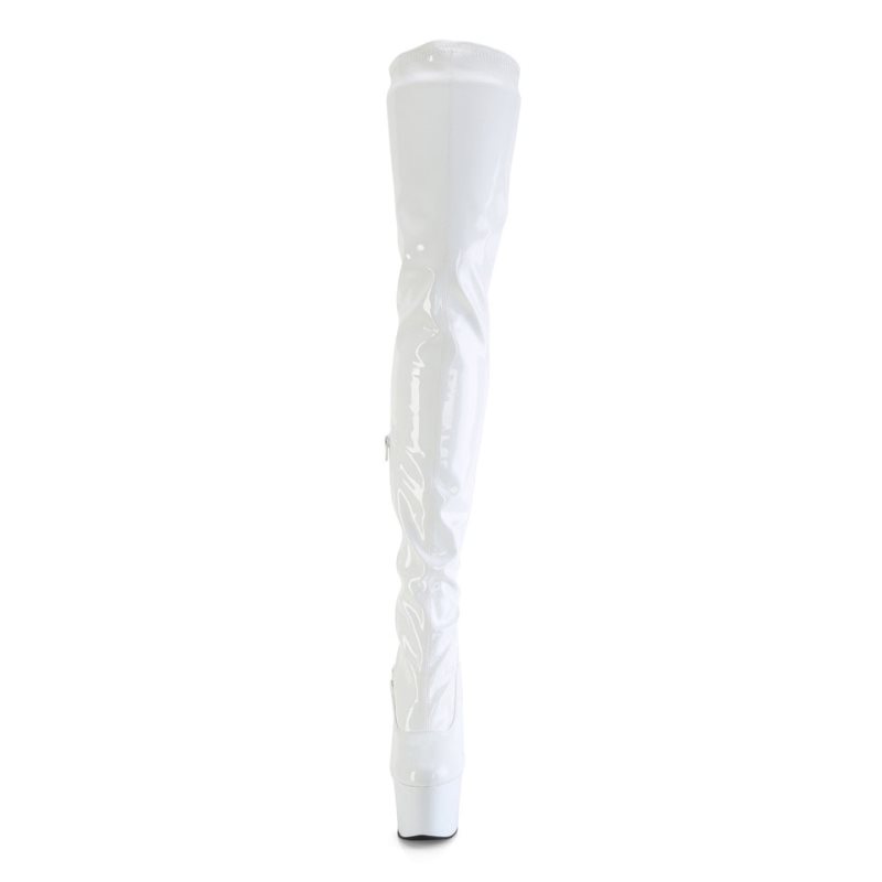 White Pleaser Flamingo-3000 Women's Thigh High Boots | AUSTRALIA CFQXB