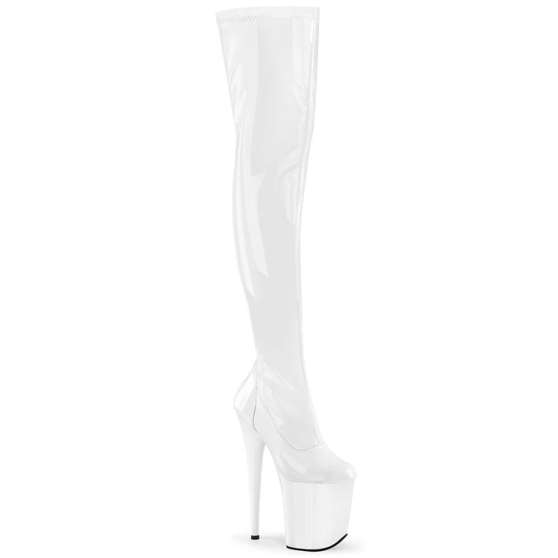 White Pleaser Flamingo-3000 Women\'s Thigh High Boots | AUSTRALIA CFQXB