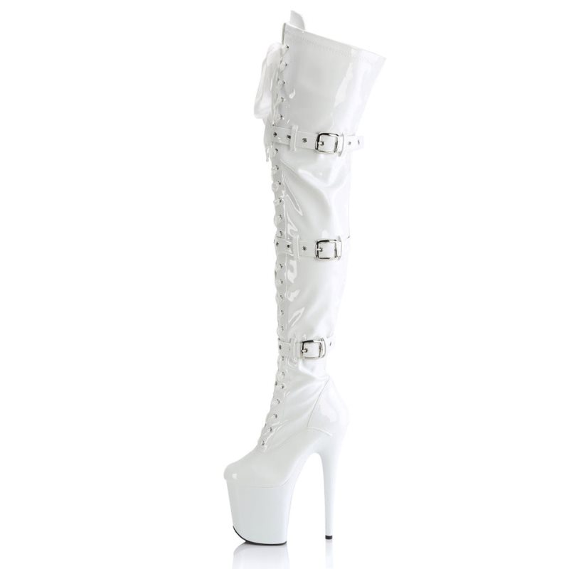 White Pleaser Flamingo-3028 Women's Thigh High Boots | AU NVGTEZP