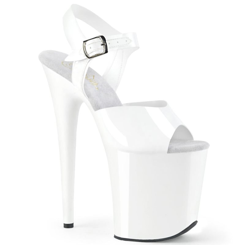 White Pleaser Flamingo-808N Women\'s Platform Heels Sandals | AU QFXTSDE