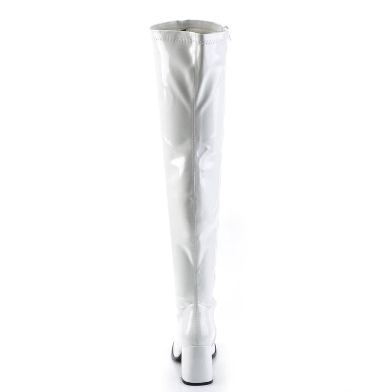 White Pleaser Gogo-3000 Women's Thigh High Boots | AU HNLVIRX