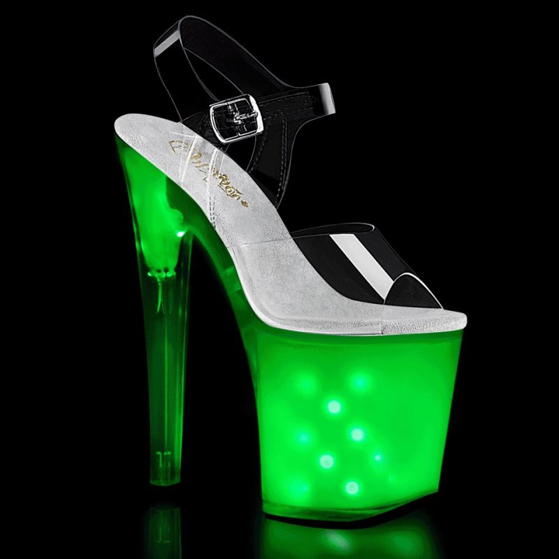 White Pleaser Illuminator-808 Women\'s Platform Heels Sandals | AUSTRALIA OZQLG