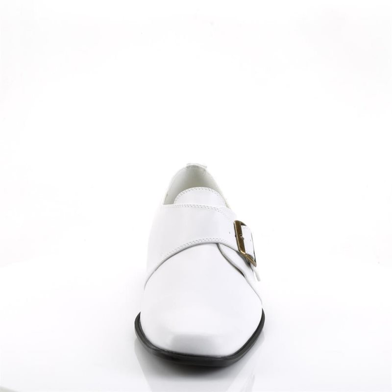 White Pleaser Loafer-12 Vegan Leather Men's Derby Shoes | AU YGCKWEN