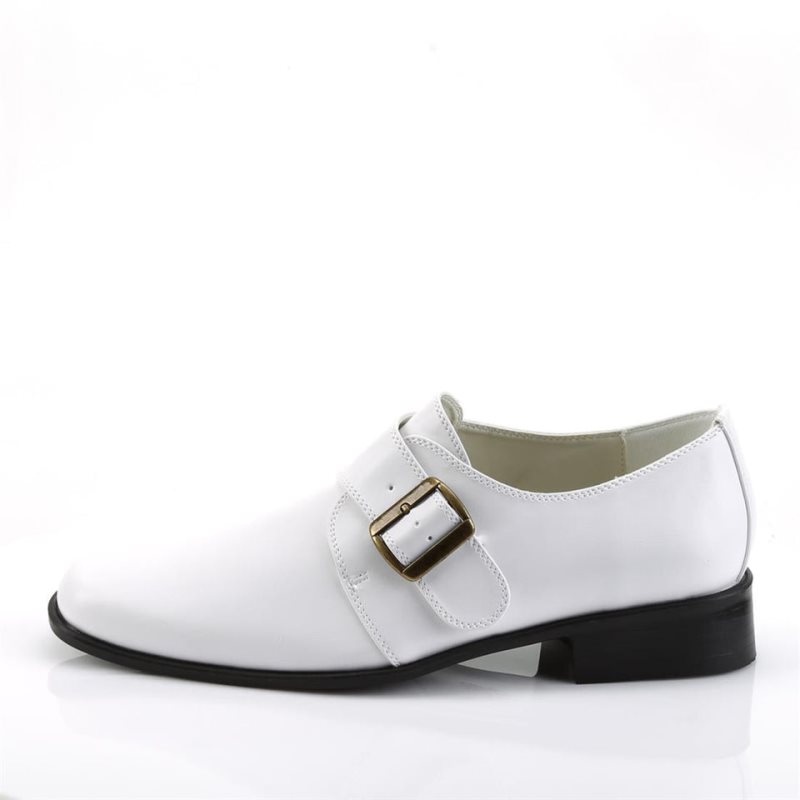 White Pleaser Loafer-12 Vegan Leather Men's Derby Shoes | AU YGCKWEN