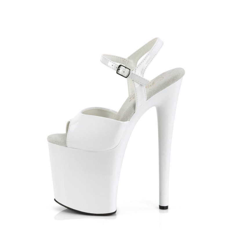 White Pleaser Naughty-809 Women's Platform Heels Sandals | AU BZXDHOK