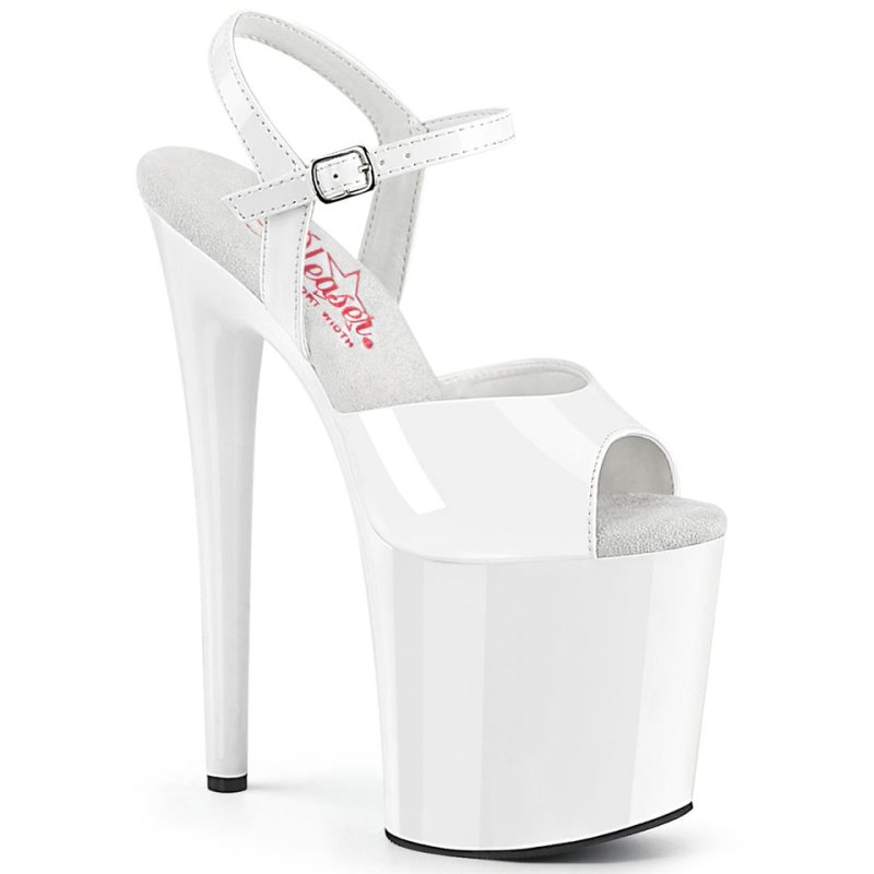 White Pleaser Naughty-809 Women\'s Platform Heels Sandals | AU BZXDHOK