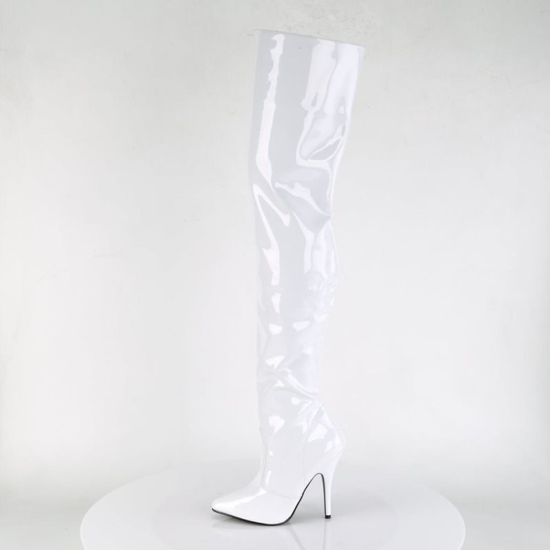 White Pleaser Seduce-3010 Women's Thigh High Boots | AUSTRALIA WHQUM