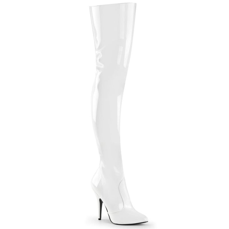 White Pleaser Seduce-3010 Women\'s Thigh High Boots | AUSTRALIA WHQUM