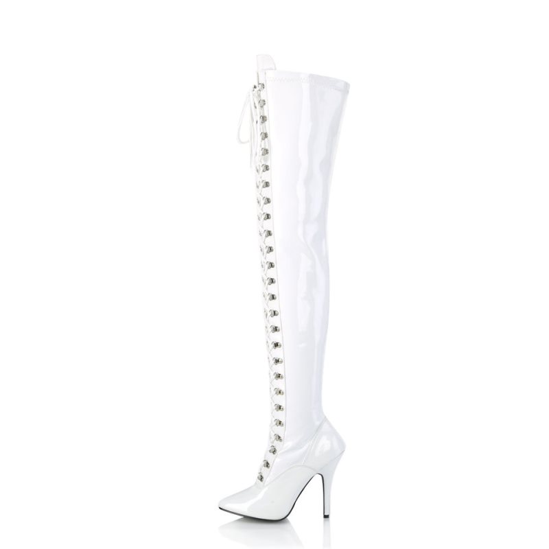 White Pleaser Seduce-3024 Women's Thigh High Boots | AUSTRALIA ONZQJ