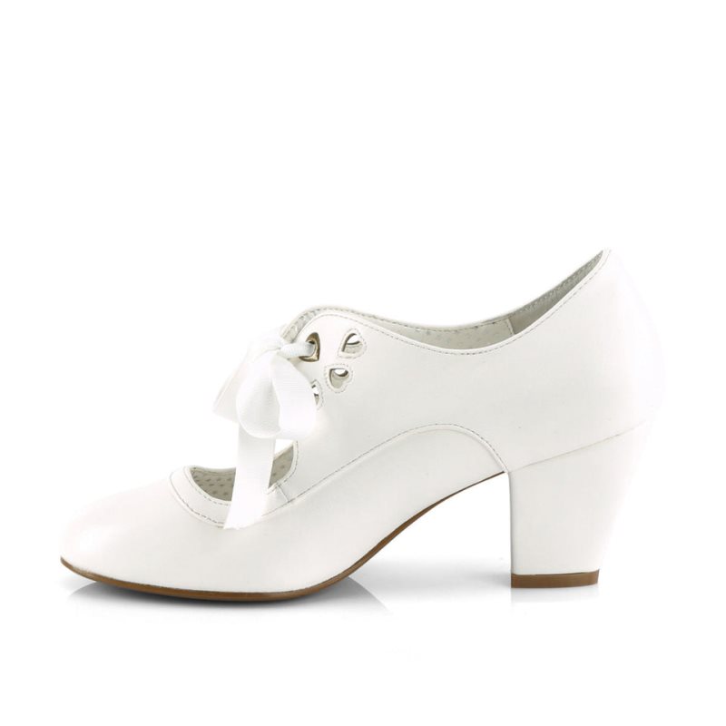 White Pleaser Wiggle-32 Vegan Leather Women's Pumps | AU BVPAONY