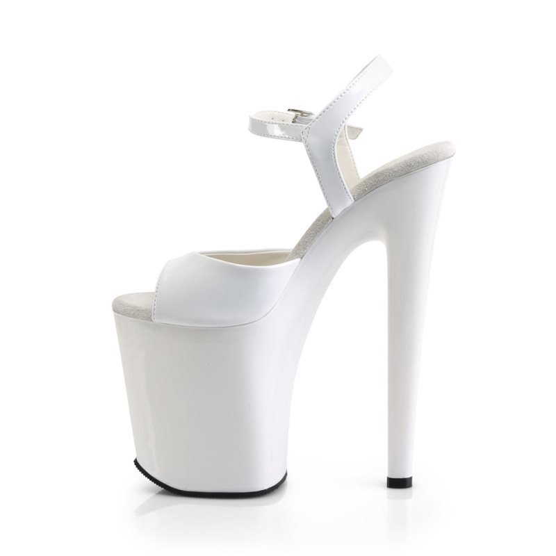 White Pleaser Xtreme-809 Women's Platform Heels Sandals | AUSTRALIA PUHSI