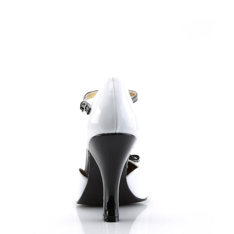 White / Black Pleaser Smitten-10 Women's Pumps | AU UKYRHWL